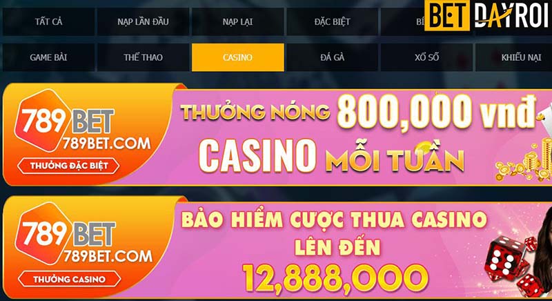 Khuyến mãi casino 789bet